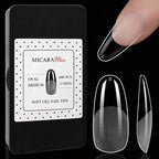 600 Tips clear Ovale media semirigide